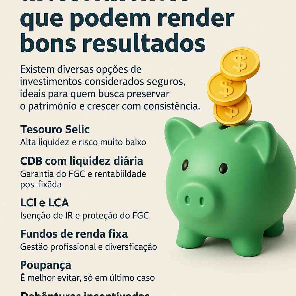Investimentos de baixo risco que podem render bons resultados